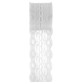 Ruban dentelle blanche 50 mm x 3 M