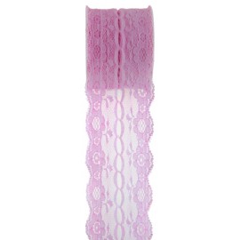 Ruban dentelle rose 50 mm x 3 M