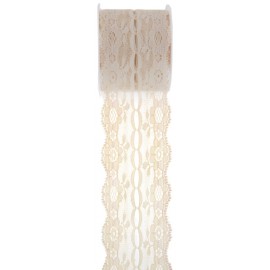 Ruban dentelle naturel 50 mm x 3 M