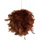 Boule de plumes chocolat 10 cm