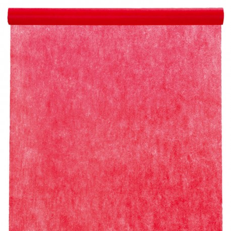 Nappe en intissé rouge - rouleau de 120 cm x 10 M