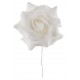 Rose blanche sur tige les 4 - Rose artificielle