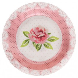 Assiette carton liberty shabby chic 22.5 cm les 10