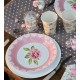 Assiette carton liberty shabby chic 22.5 cm les 10