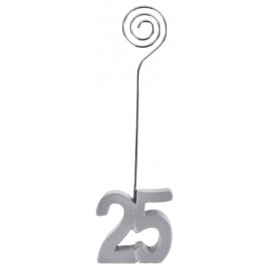 Marque-place anniversaire 25 ans argent les 2