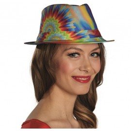 Chapeau borsalino hippie batik adulte