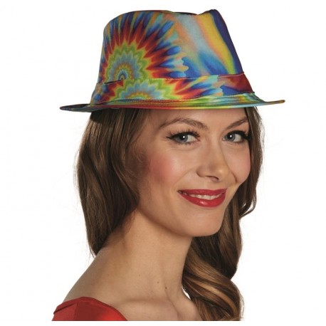 Chapeau borsalino hippie batik adulte