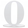 Numéro de table chiffre 0 blanc en bois 16 cm