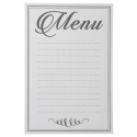 Menus blancs avec lignes en papier 15 cm les 10