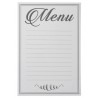 Menus blancs avec lignes en papier 15 cm les 10