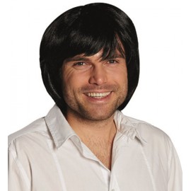Perruque courte noire homme