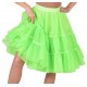 Déguisement jupon fluo vert en tulle à volants femme luxe