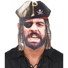 Masque carton pirate homme