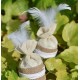 Pique plumes blanches 8 x 14 cm les 12