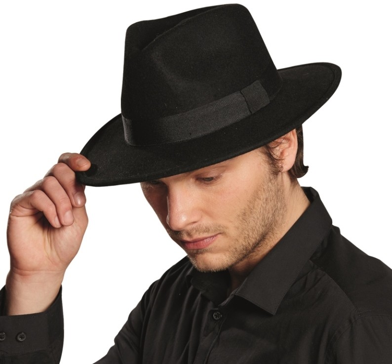 Chapeau gangster noir homme Chapeaux gangster adulte 