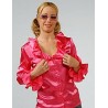 Déguisement Chemisier Satin Rose Femme