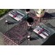 Chemin de table glamour noir fuchsia en organdi 5 M