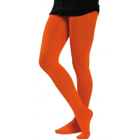 Collant fluo orange femme