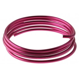 Fil métallique fuchsia en aluminium 5 mm x 2 M