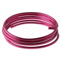 Fil métallique fuchsia en aluminium 5 mm x 2 M