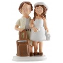 Figurine couple de voyageurs