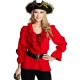 Déguisement chemise pirate rouge femme