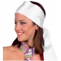 Foulard blanc satin luxe mixte