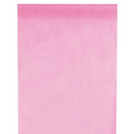 Chemin de table intissé rose 10 M