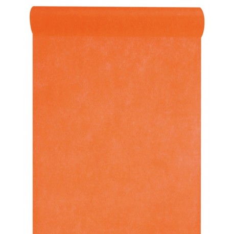 Chemin de table intissé orange 10 M