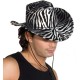 Chapeau cowboy zèbre argent noir adulte (zébré)