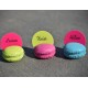 Marque-place macaron turquoise les 2