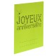 Marque-place anniversaire carton vert anis les 6