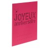 Marque-place anniversaire carton fuchsia les 6