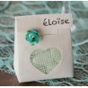 Sachets à dragées coeur coton naturel les 4