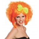 Perruque courte orange femme