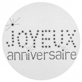 Sticker anniversaire 4 cm les 50