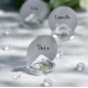 Marque-place diamant transparent les 4