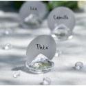 Marque-place diamant transparent les 4