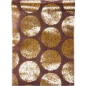 Chemin de Table Chocolat Fleur Metallise