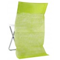 Housses dossier de chaise intissé vert anis les 10