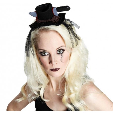 Mini chapeau Halloween noir femme