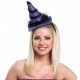 Mini chapeau sorcière violet noir femme