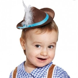 Mini chapeau tyrolien brun enfant