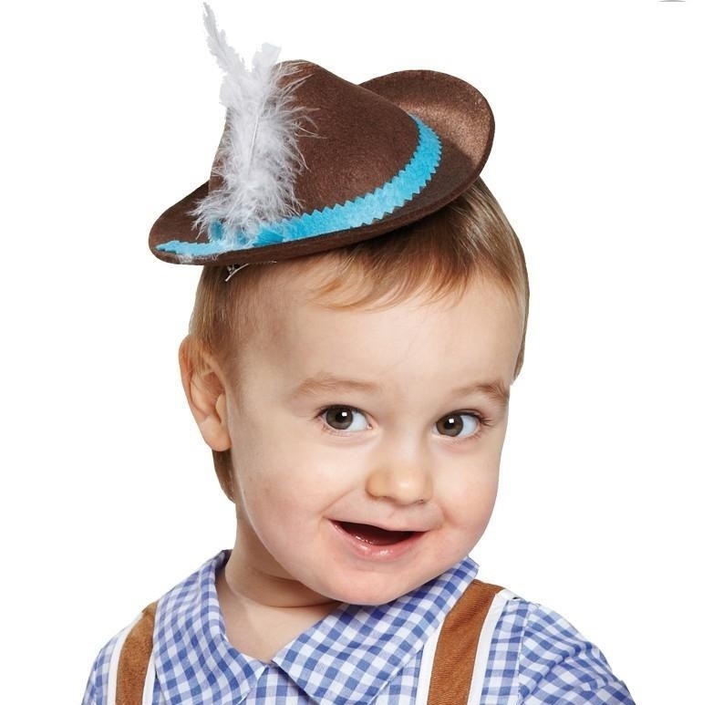 Lot De 10 Mini Chapeaux Tyroliens En Feutre Gris - 10x8 Cm - Décoration De Table Fête De La Bière, Oktoberfest, Halloween