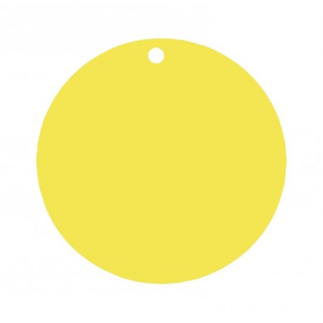 Etiquette carton jaune ronde les 10