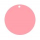 Etiquettes rondes carton rose les 10