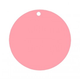 Etiquette ronde carton rose les 10