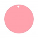 Etiquettes rondes carton rose les 10