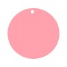 Etiquettes rondes carton rose les 10