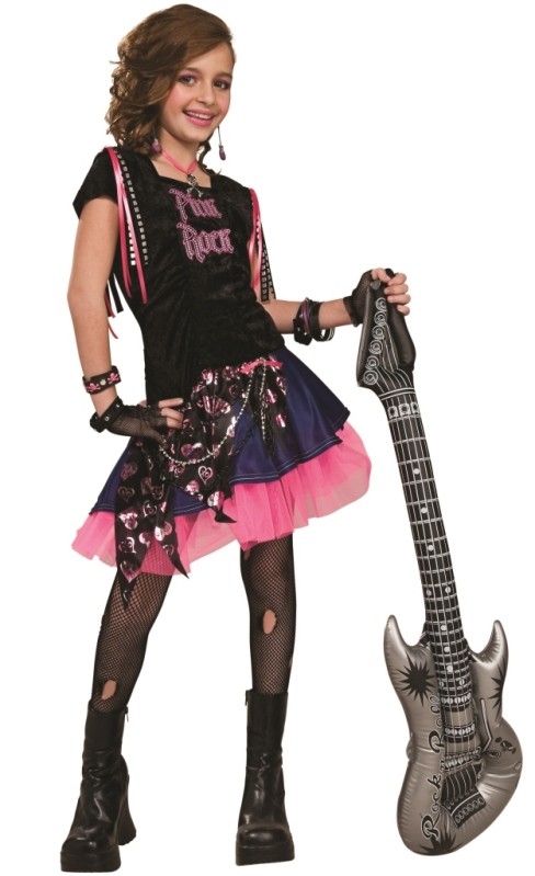 Déguisement pink rock fille : achat Déguisements rock star fille